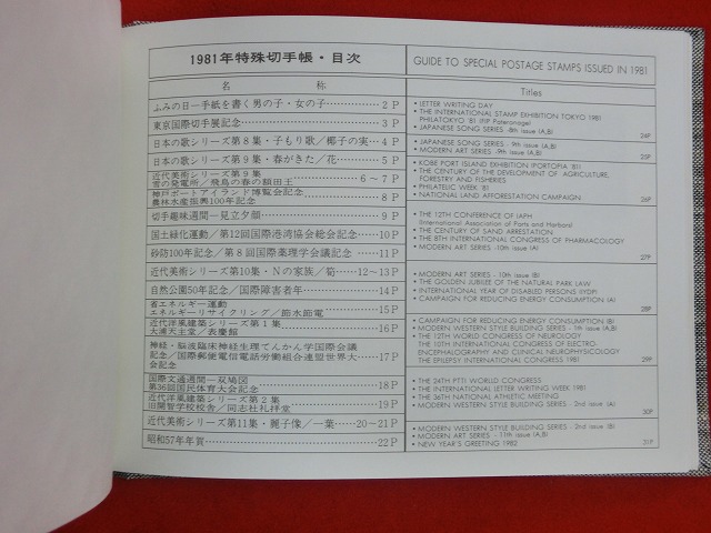 1981　特殊切手帳(Japanese Stamps)