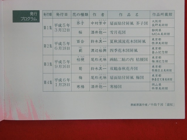 1994　四季の花シリーズ郵便切手