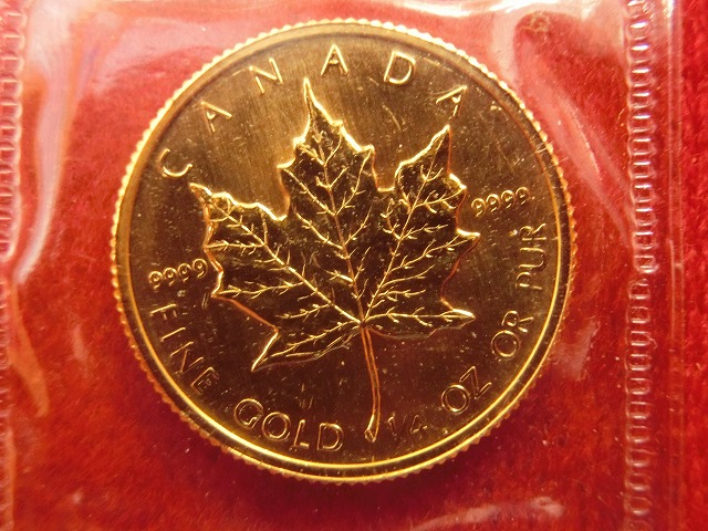 メイプルリーフ金貨　1/4　1983　管理番号017　