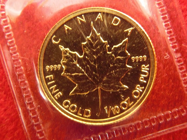 メイプルリーフ金貨　1/10oz　2011　管理番号021