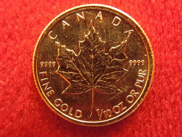 メイプルリーフ金貨　1/10oz　1997　管理番号024