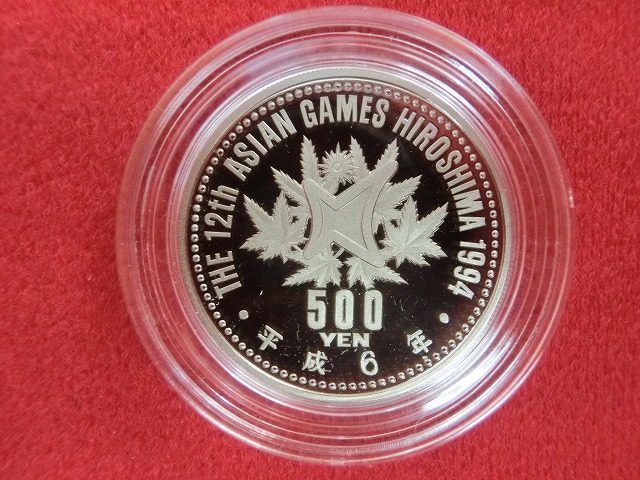 アジア競技大会記念　500円　白銅貨幣　(泳ぐ)　プルーフ