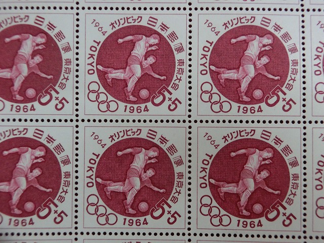 東京オリンピック  募金切手　20枚シート　6次　サッカー