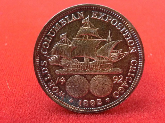 1892年  アメリカ  1/2ドル銀貨　コロンブス博覧会記念　 NO-1021