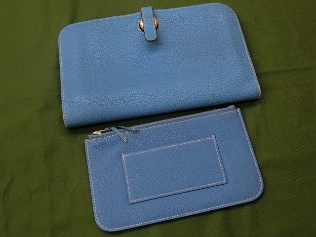 エルメス ドゴン  GM ゴールド金具 ブルー