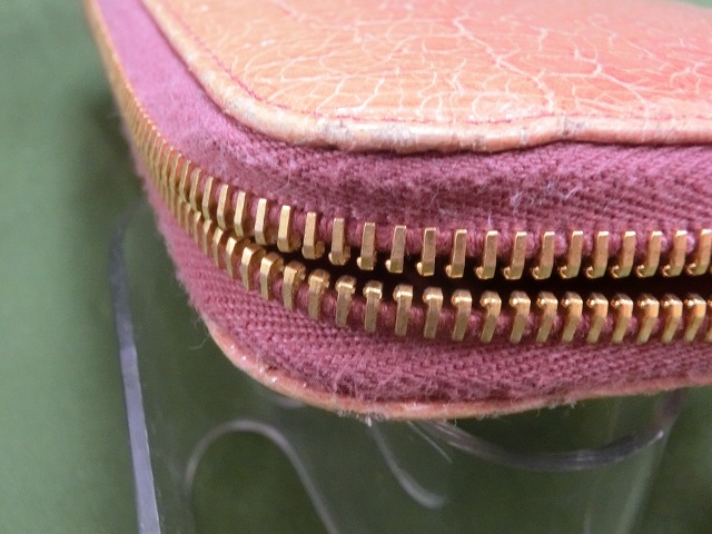 ミュウミュウ L字ファスナー 長財布 クロコ型押し 5M1183 レザー 革 ブラウン