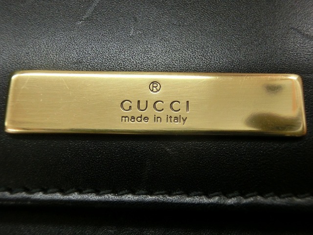 【美品】グッチ  二つ折り財布　ブラック