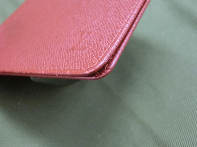 【美品】ルイヴィトン カードケース パスケース 定期入れ タイガ TAIGA 見開き  半透明窓つき 薄型