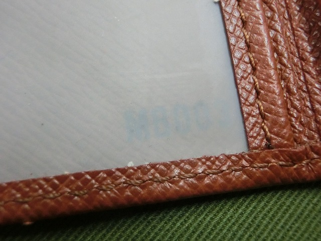 【美品】ルイヴィトン カードケース パスケース 定期入れ タイガ TAIGA 見開き  半透明窓つき 薄型