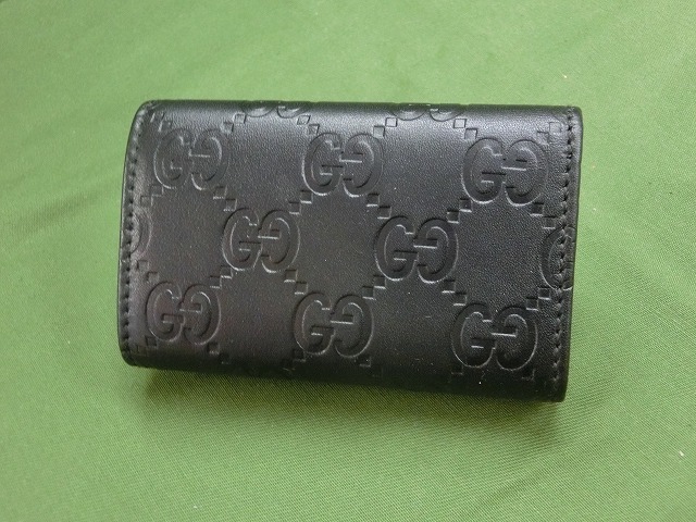 【極美品】グッチ キーケース 138093 6連キーケース グッチッシマ ブラック シルバー金具