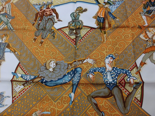 【美品】エルメス スカーフ/プリーツカレ  HERMES エルメス スカーフ 大判スカーフ