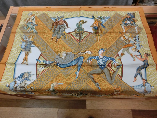 【美品】エルメス スカーフ/プリーツカレ  HERMES エルメス スカーフ 大判スカーフ