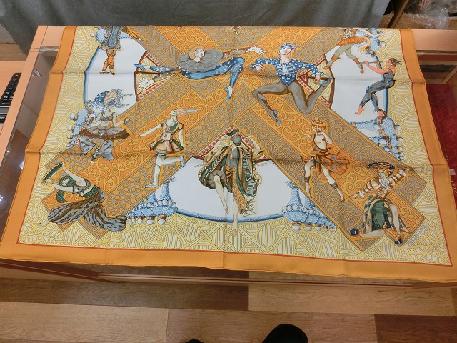 【美品】エルメス スカーフ/プリーツカレ  HERMES エルメス スカーフ 大判スカーフ