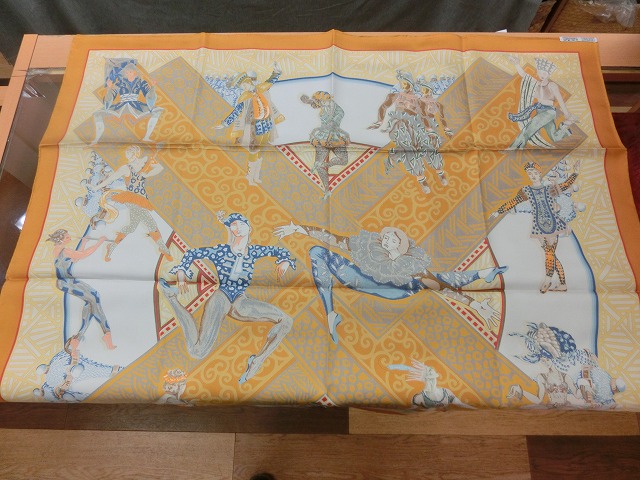 【美品】エルメス スカーフ/プリーツカレ  HERMES エルメス スカーフ 大判スカーフ