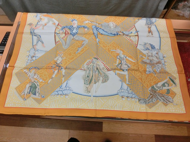 【美品】エルメス スカーフ/プリーツカレ  HERMES エルメス スカーフ 大判スカーフ