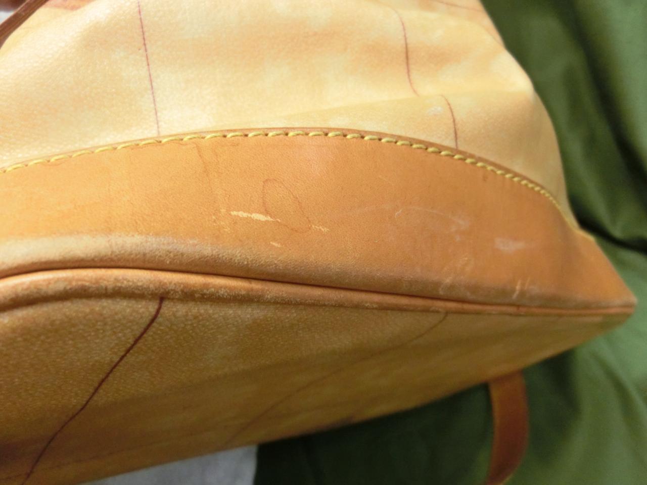 【良品】プリマ クラッセ  ショルダーバッグ 巾着バッグ マップ 世界地図柄 日本地図 ゴールド金具