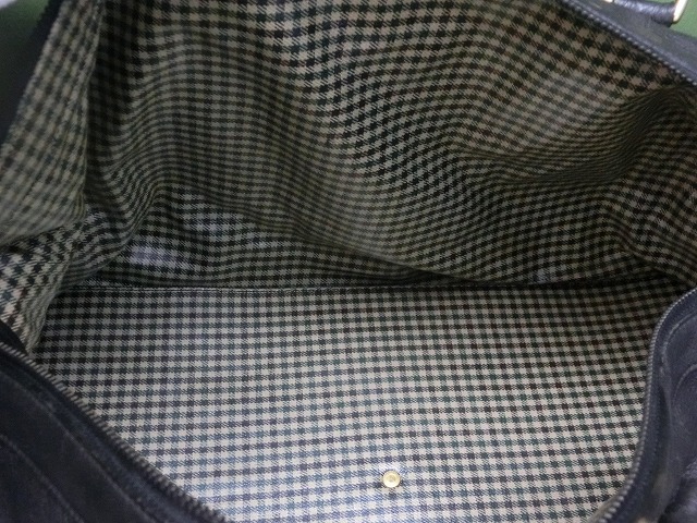 【美品】グルカ GHRUKA ブラックレザー 斜め掛け  2WAYメンズボストンバッグ 黒 ソフトダッフル 旅行鞄