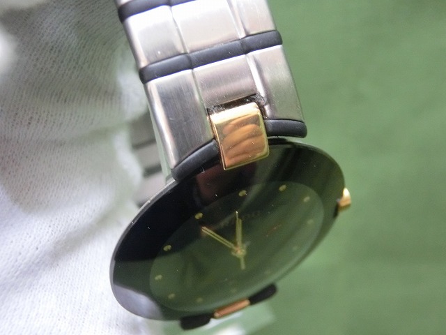 【美品】ラドー  クポール 腕時計 ダイヤスター 129.4075.4N  クオーツ 黒文字盤  レディース