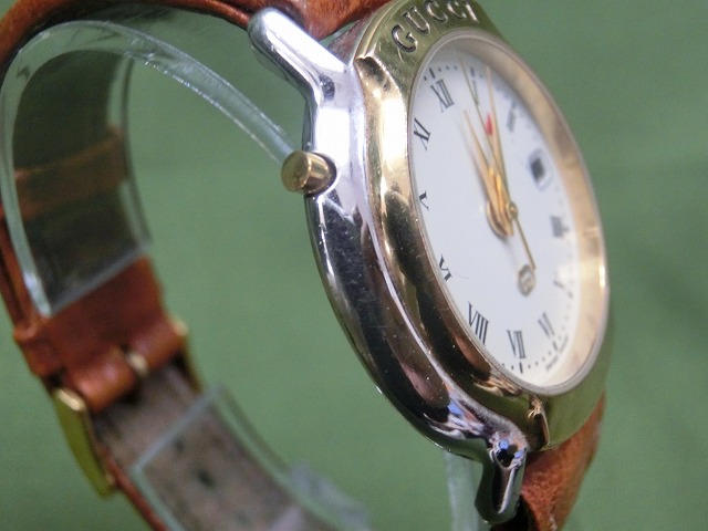 【美品】グッチ 8200M デイト GMT クォーツ メンズ