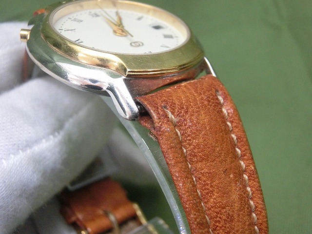 【美品】グッチ 8200M デイト GMT クォーツ メンズ