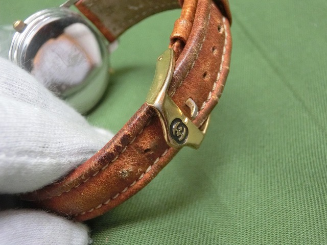 【美品】グッチ 8200M デイト GMT クォーツ メンズ